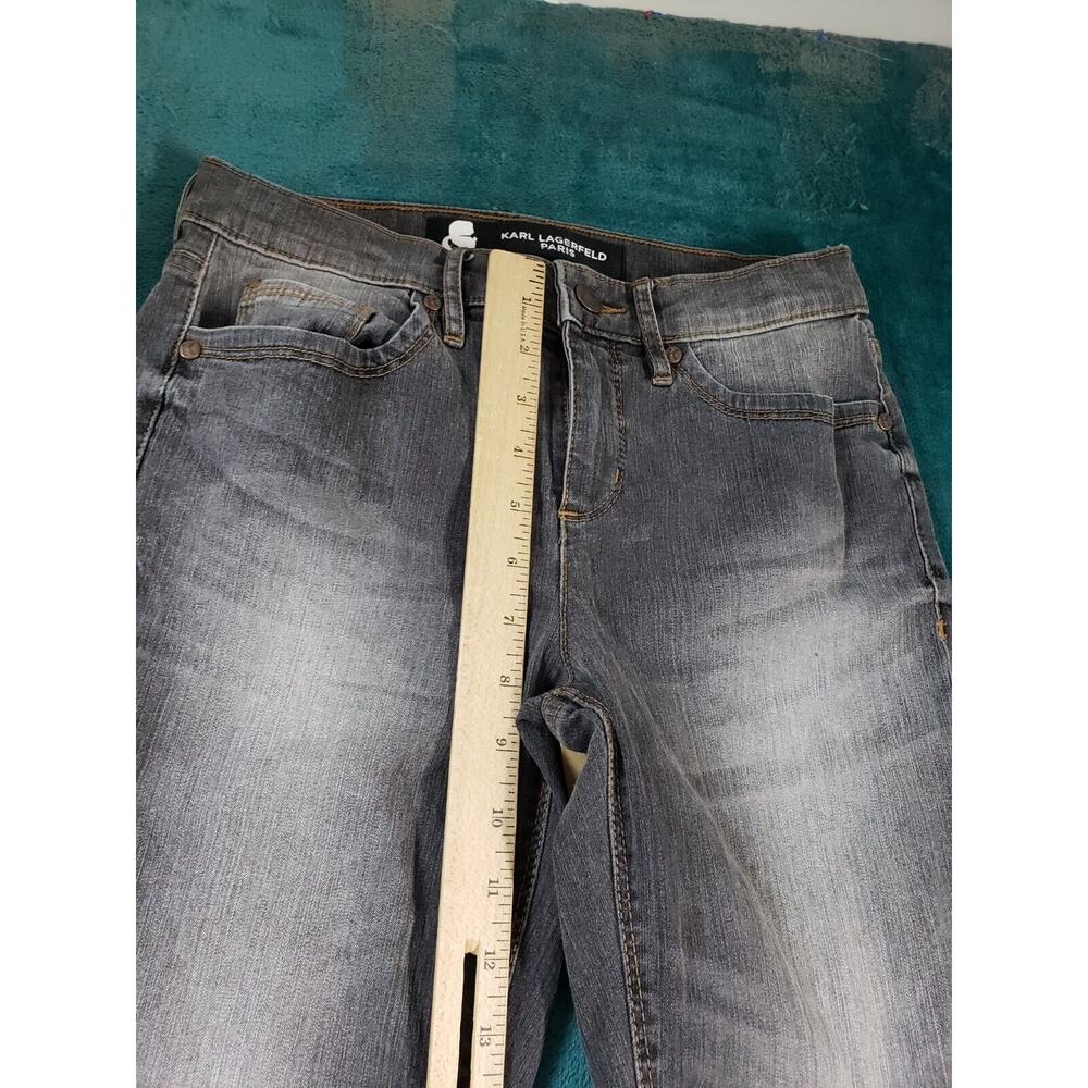 Karl Lagerfeld Women’s Skinny Jeans in Washed Gray - Picture 7 of 14